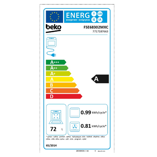 Cuisinière à induction BEKO FSE68302MXC