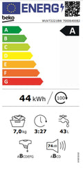 Lave-linge hublot BEKO WUV72221BW