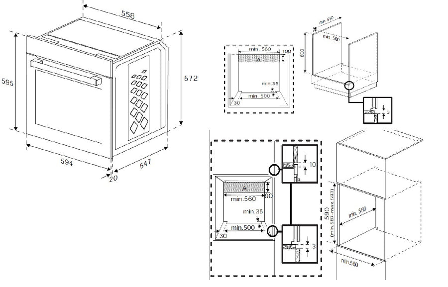 Four chaleur tournante BEKO BBISA17302BMP