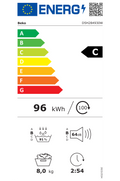 Seche-linge pompe à chaleur BEKO D5H284930W