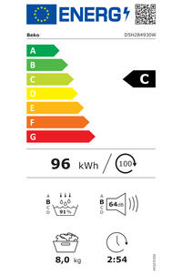 Seche-linge pompe à chaleur BEKO D5H284930W
