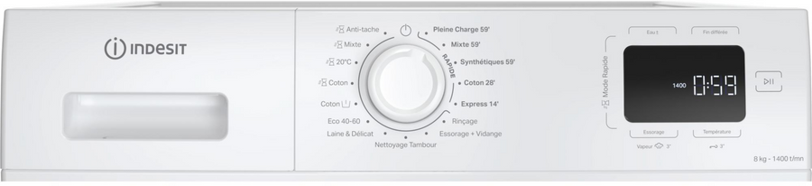 Lave-linge hublot INDESIT IM864MYTIMEFR