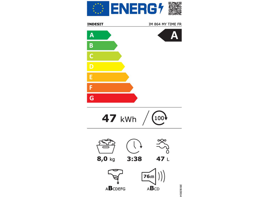 Lave-linge hublot INDESIT IM864MYTIMEFR