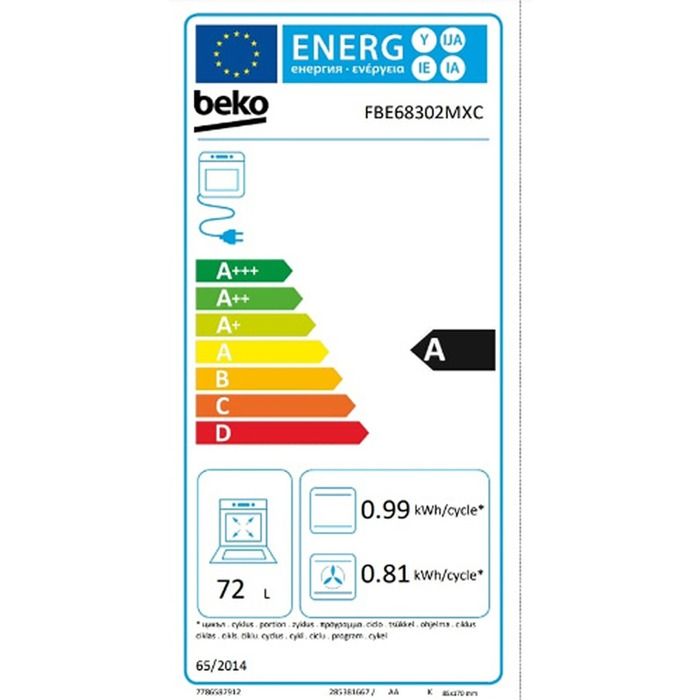 Cuisinière à induction BEKO FBE68302MXC