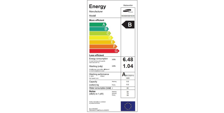 Lave-linge sechant SAMSUNG WD80K5B10OX