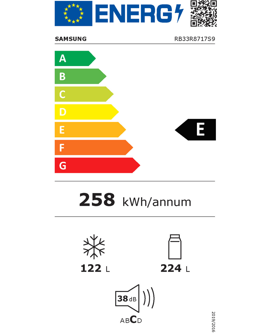 Réfrigérateur avec congélateur SAMSUNG RB33R8717S9