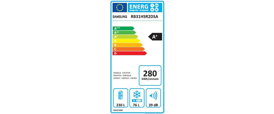 Réfrigérateur avec congélateur SAMSUNG RB31HSR2DSA