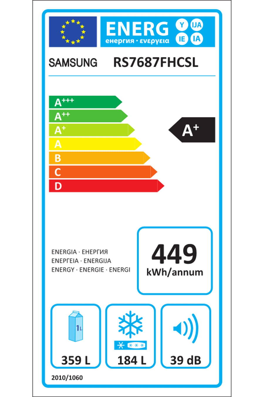 Réfrigérateur américain SAMSUNG RS7687FHCSL