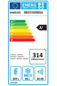 Réfrigérateur avec congélateur SAMSUNG RB37J5000SA