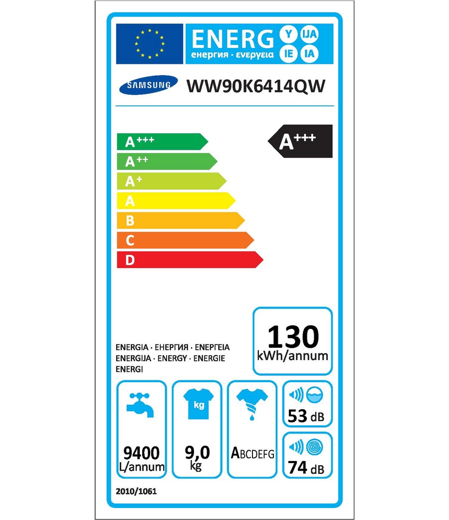 Lave-linge hublot SAMSUNG WW90K6414QW