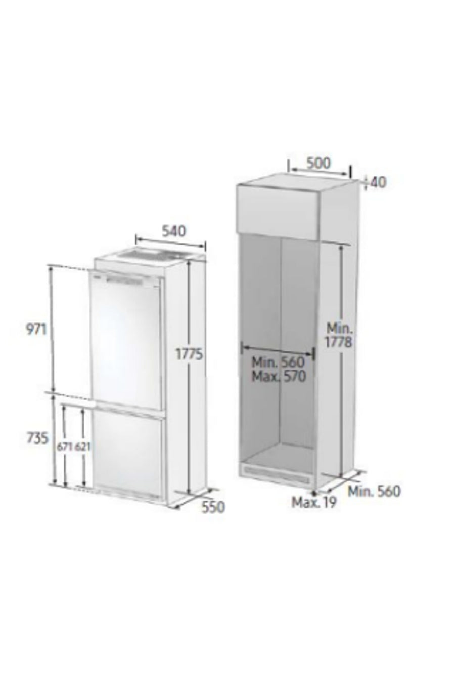 Réfrigérateur encastrable SAMSUNG BRB260035WW
