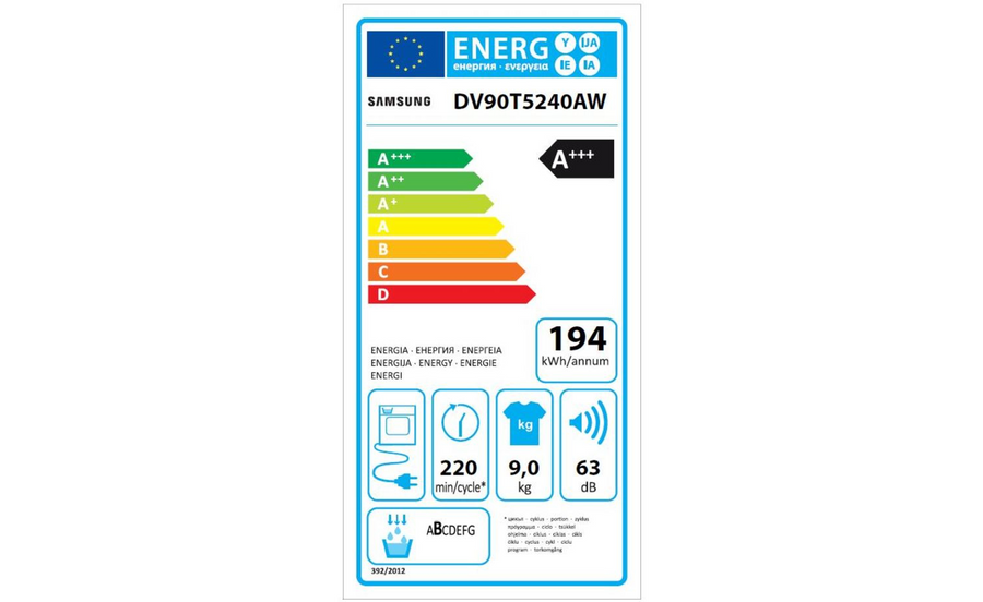 Seche-linge pompe à chaleur SAMSUNG DV90T5240AW
