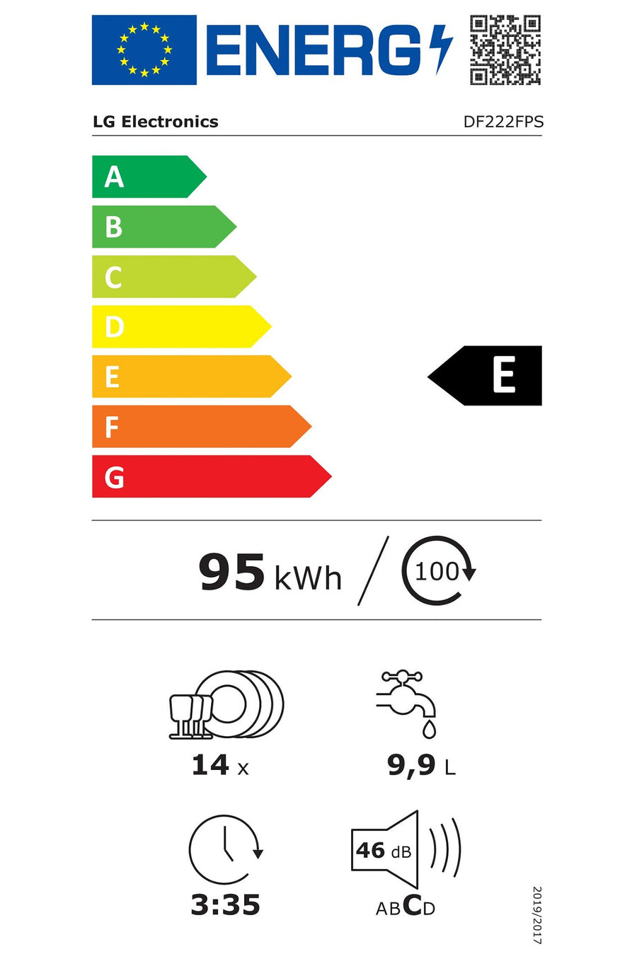 Lave-vaisselle pose libre LG DF222FPS