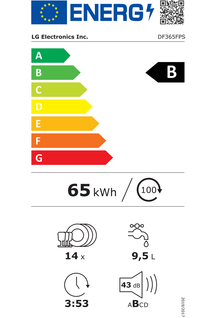 Lave-vaisselle pose libre LG DF365FPS