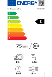 Lave-vaisselle pose libre LG DF455HMS