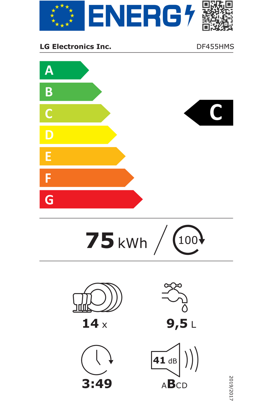 Lave-vaisselle pose libre LG DF455HMS