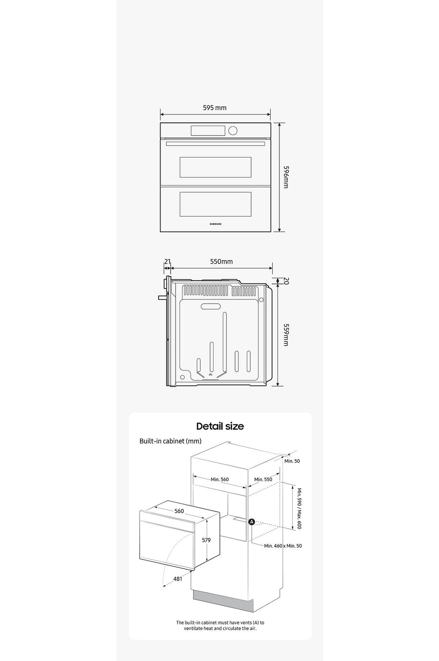 Four chaleur tournante SAMSUNG NV7B5675WAK