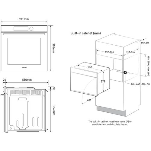Four chaleur tournante SAMSUNG NV7B4430ZAB