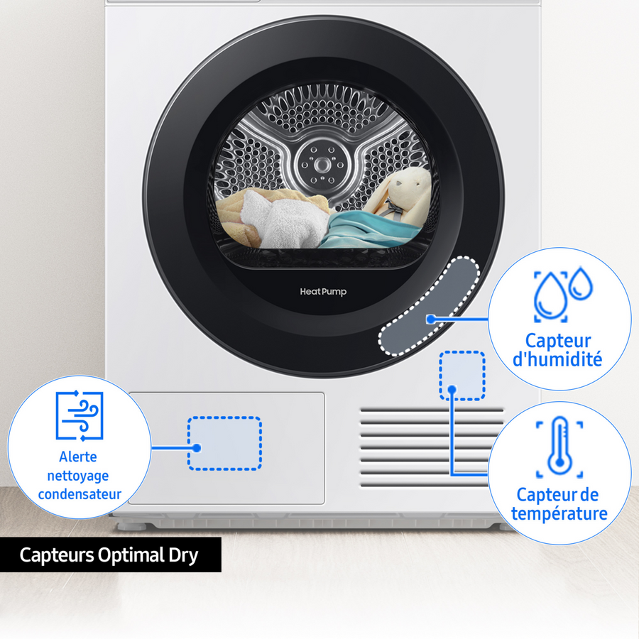 Seche-linge pompe à chaleur SAMSUNG DV90BB5245AW