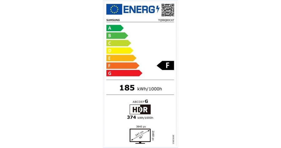 Téléviseur LED SAMSUNG TQ98Q80C 246 cm (97")