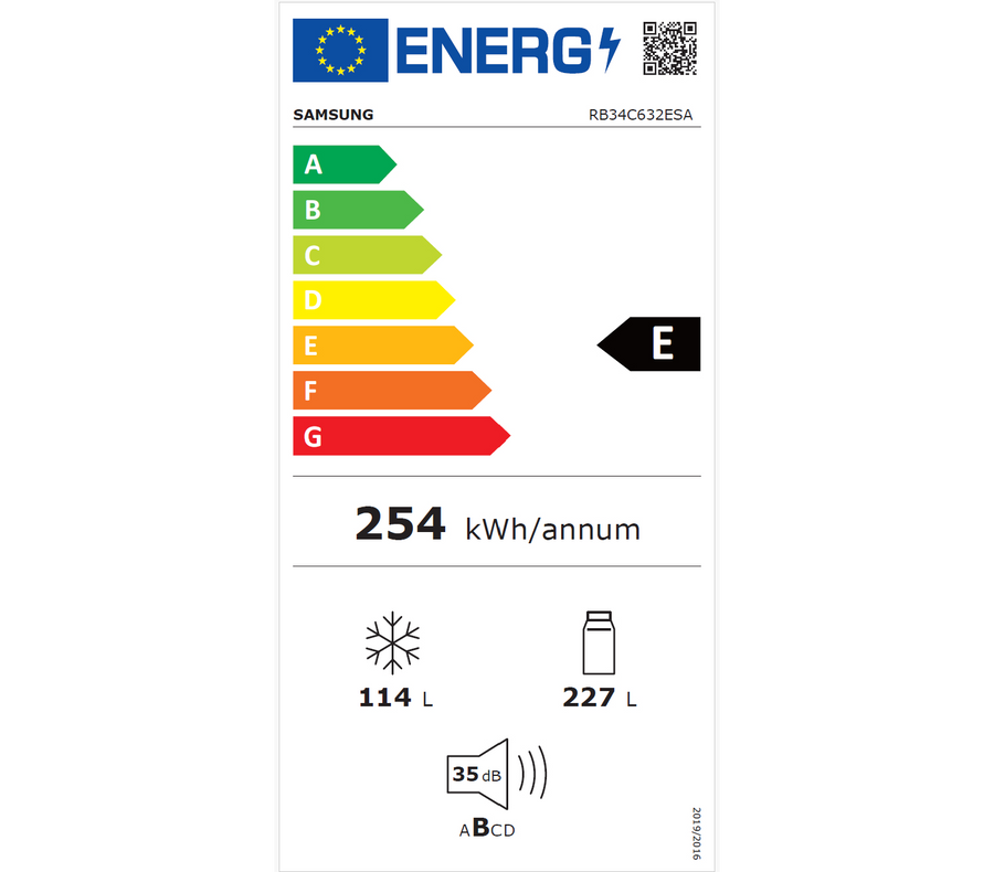 Réfrigérateur avec congélateur SAMSUNG RB34C632ESA