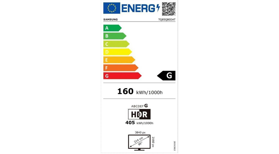 Téléviseur LED SAMSUNG TQ85Q80D 214 cm (84")