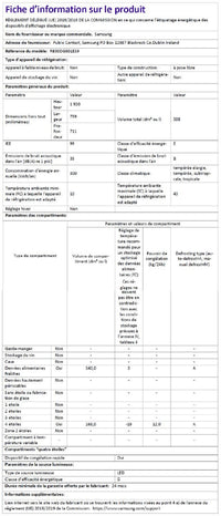 Réfrigérateur Avec Congélateur 508 Litres Neuf SAMSUNG RB50DG601ES9