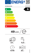 Lave-vaisselle Pose Libre 14 couverts Reconditionné LG DF587HMS