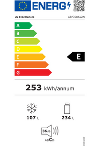Réfrigérateur avec congélateur LG GBP30DSLZN