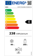 Réfrigérateur avec congélateur BEKO RCNT375I40XBN