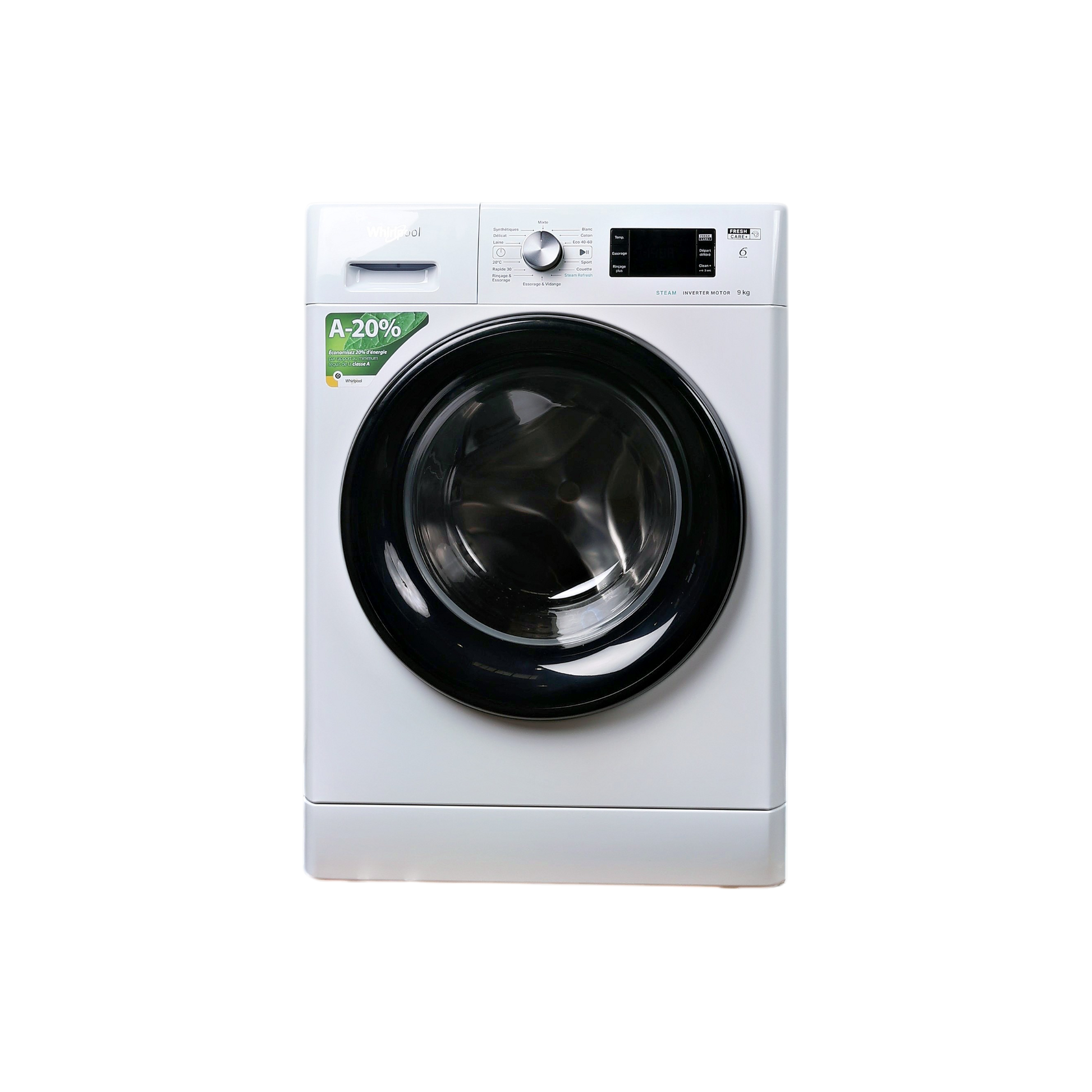 Lave-Linge Hublot 9 kg Reconditionné WHIRLPOOL FFBP9489BVFR : vue de face