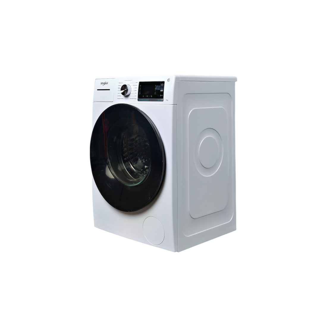 Lave-Linge Hublot 8 kg Reconditionné WHIRLPOOL W6XW845WBFR : vue du côté gauche