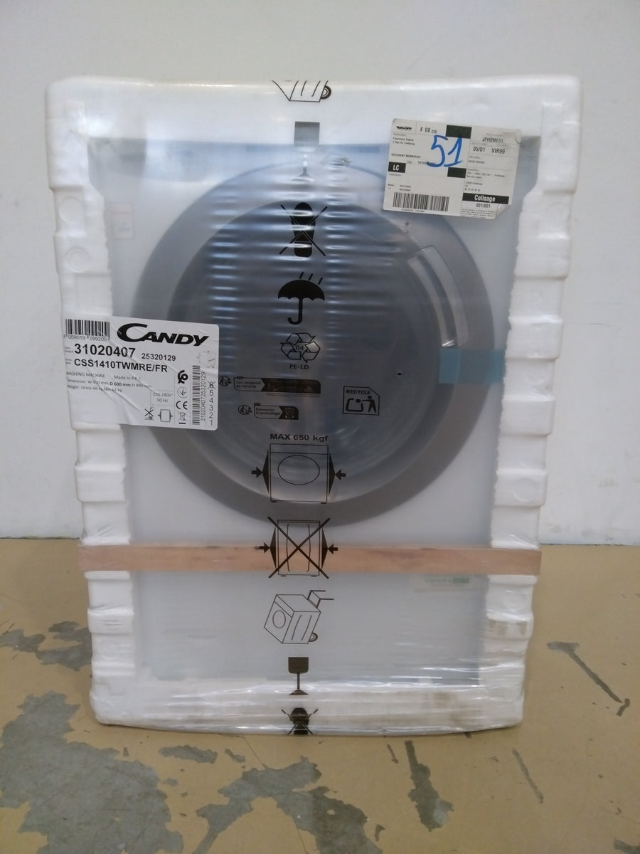 Lave-linge Hublot 10 kg Reconditionné CANDY CSS1410TWMRE/FR