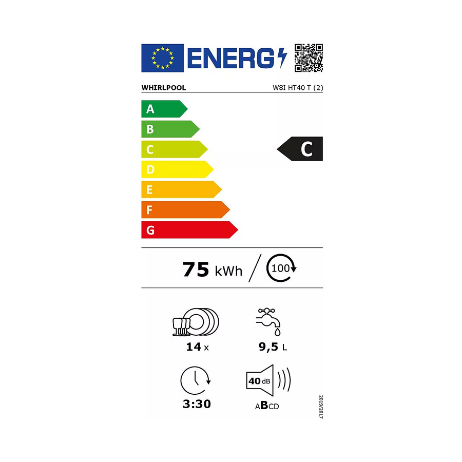 Lave-vaisselle Encastrable 14 couverts Reconditionné WHIRLPOOL W8IHT40T