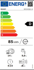 Lave-vaisselle Encastrable 14 couverts Reconditionné BRANDT BDFI44DQB