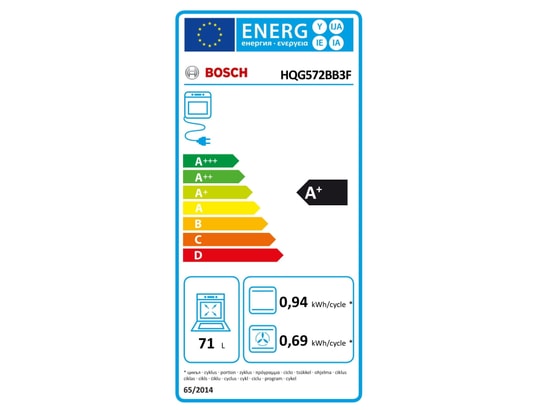 Four Chaleur Tournante 71 L Reconditionné BOSCH HQG572BB3F