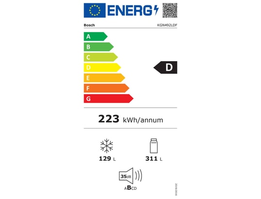 Réfrigérateur Avec Congélateur 440 Litres Reconditionné BOSCH KGN492LDF