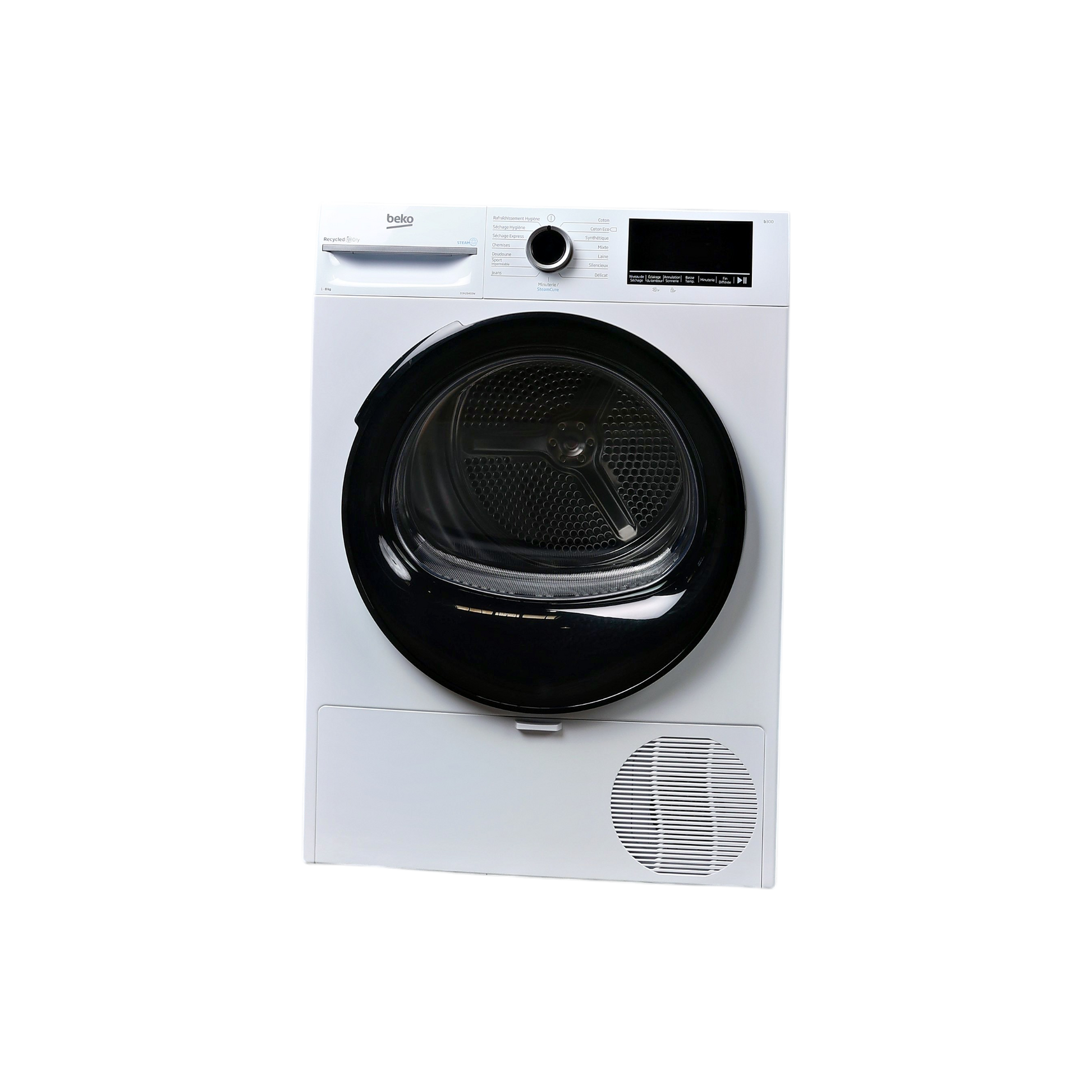 Seche-Linge Pompe À Chaleur 8 kg Reconditionné BEKO D3H28493W : vue de face