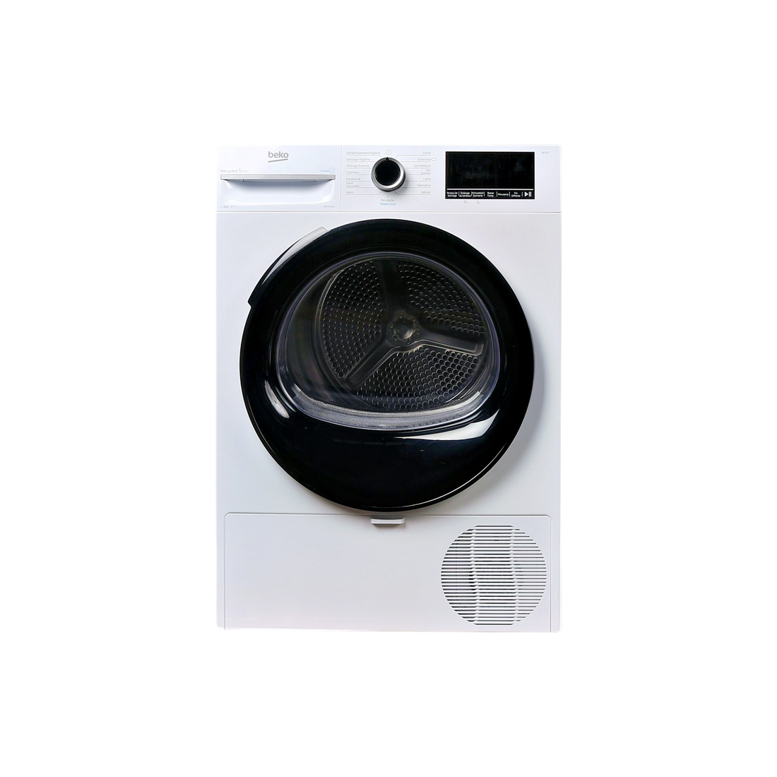 Seche-Linge Pompe À Chaleur 8 kg Reconditionné BEKO D3H28493W : vue de face