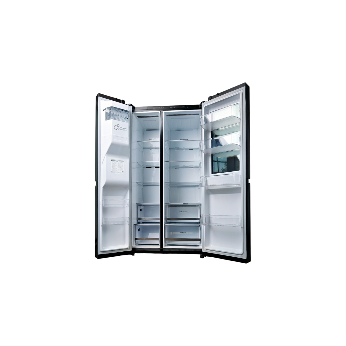 Réfrigérateur Américain 635 L Reconditionné LG GSGV80EPLD : vue de l'intérieur