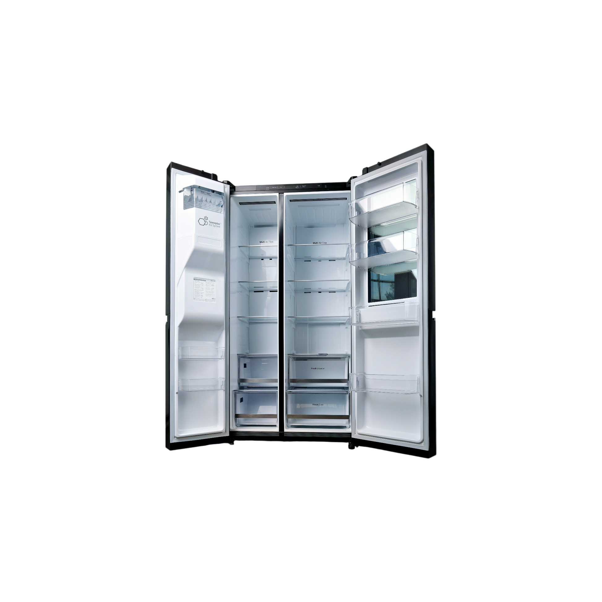 Réfrigérateur Américain 635 L Reconditionné LG GSGV80EPLD : vue de l'intérieur