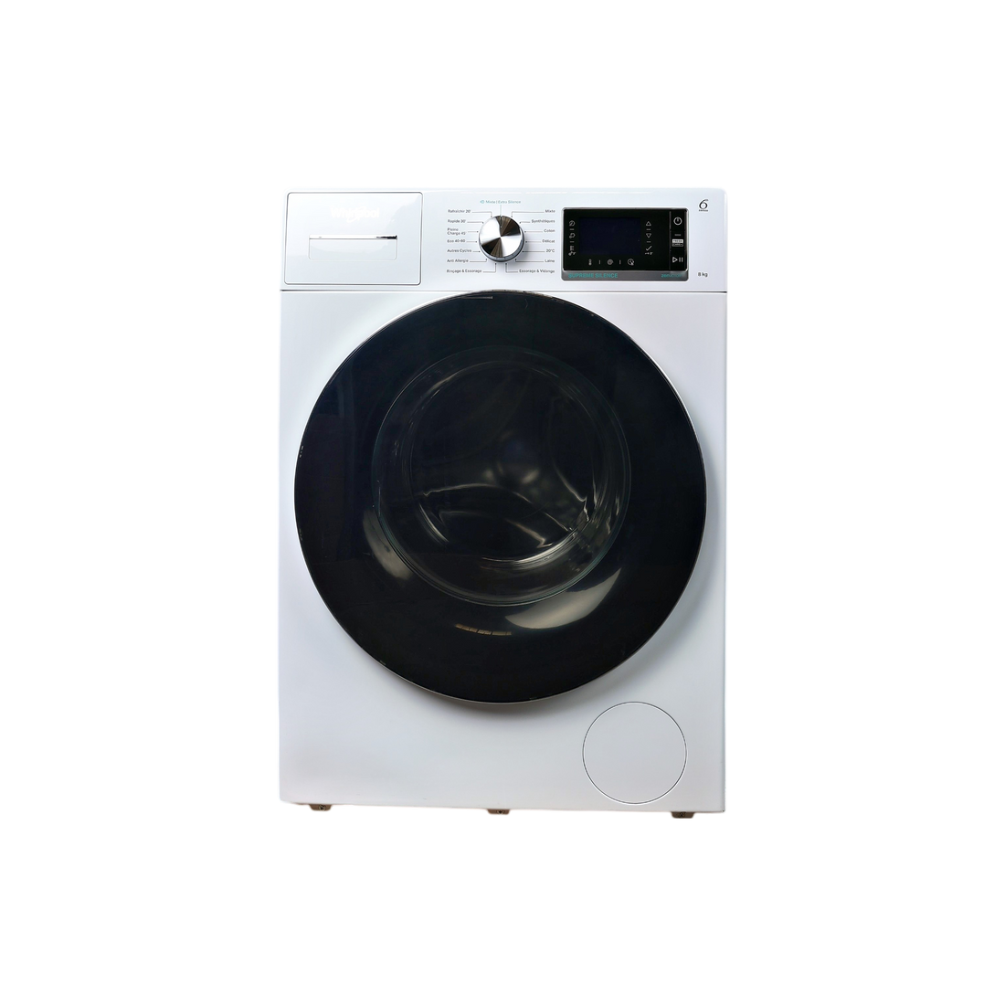 Lave-Linge Hublot 8 kg Reconditionné WHIRLPOOL W6XW845WRFR : vue de face
