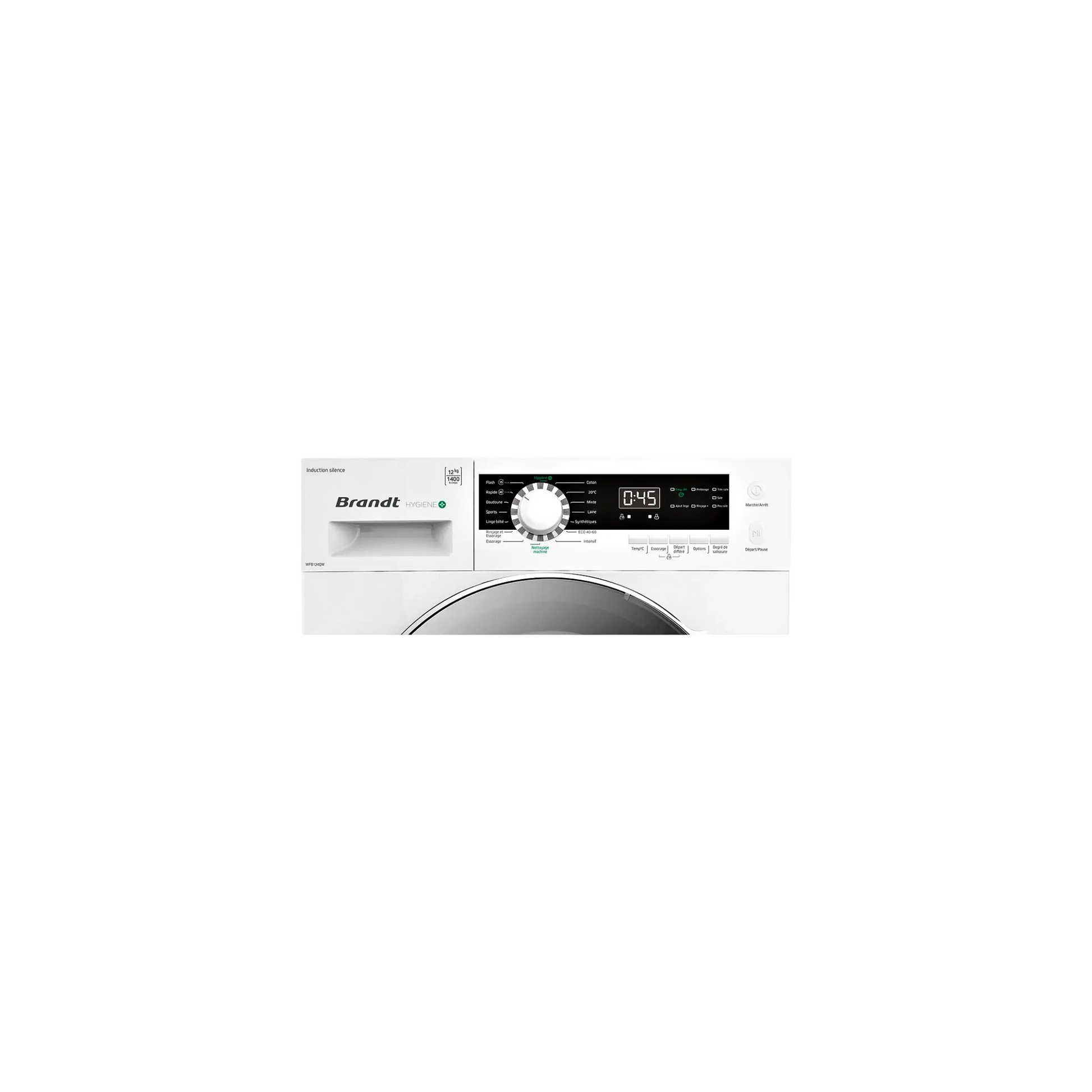 Lave-Linge Hublot 12 kg Reconditionné BRANDT WFB124QW : détails