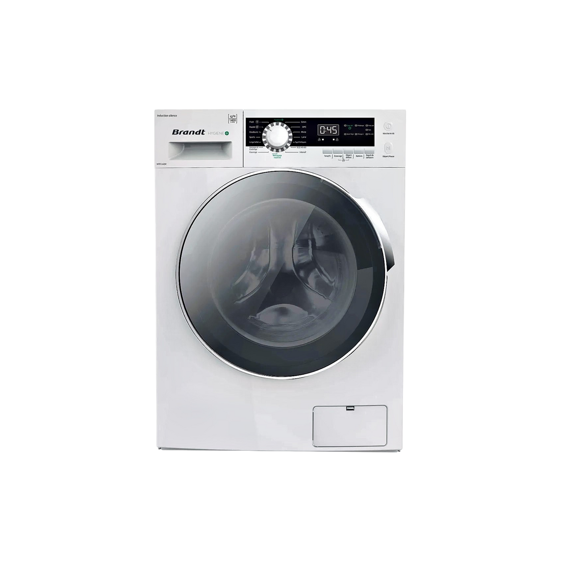 Lave-Linge Hublot 12 kg Reconditionné BRANDT WFB124QW : vue de face