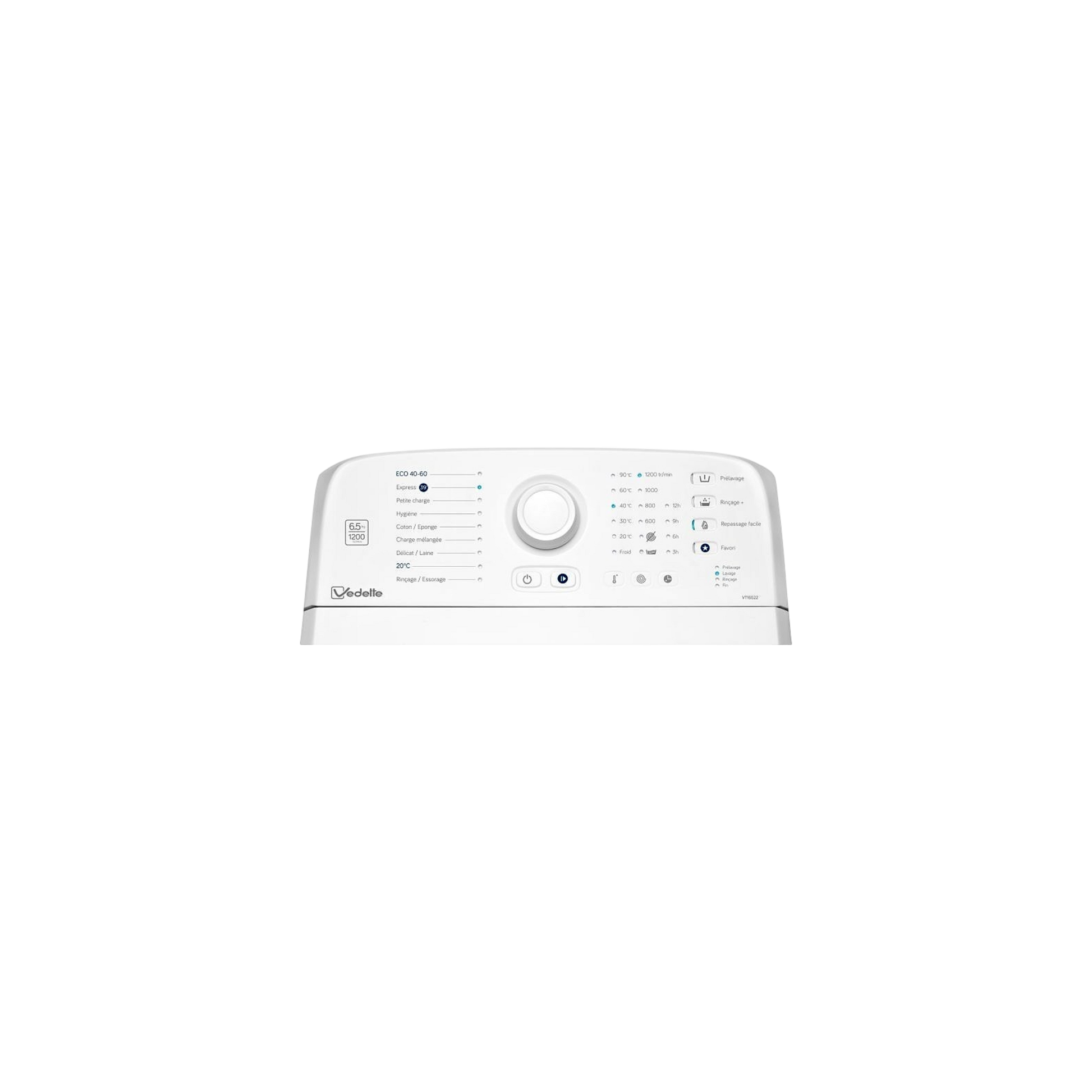 Lave-Linge Top 6.5 kg Reconditionné VEDETTE VT16522Q : détails