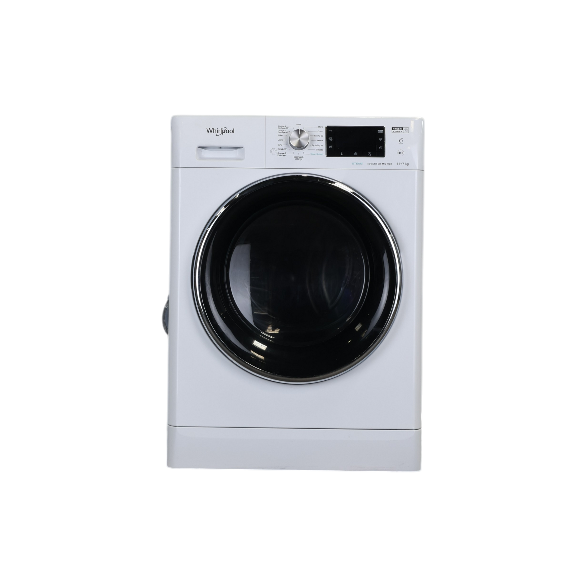 Lave-Linge Sechant 11 kg Reconditionné WHIRLPOOL FFWDD1176258BCVFR : vue de face