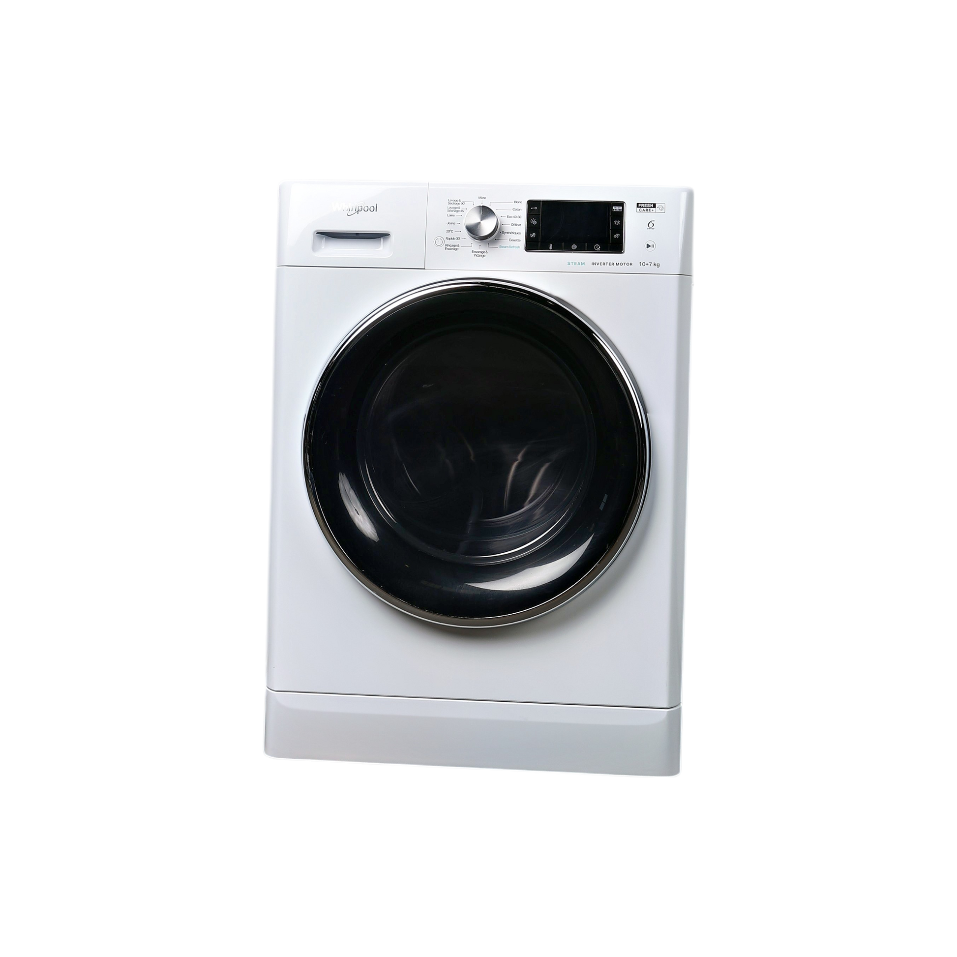 Lave-Linge Sechant 10 kg Reconditionné WHIRLPOOL FFWDD1074269BCVFR : vue de face