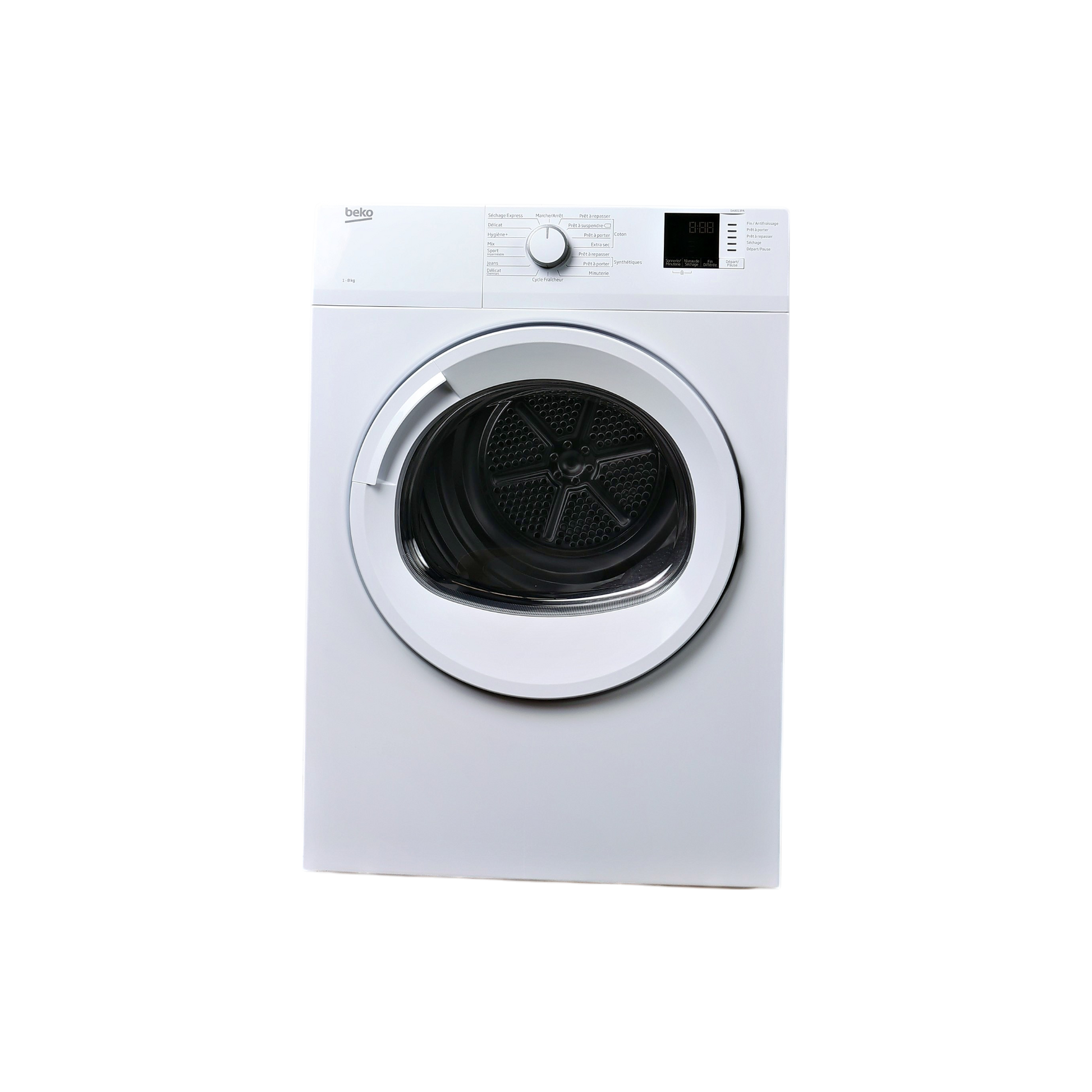 Seche-Linge Evacuation 8 kg Reconditionné BEKO DA8013PA : vue de face
