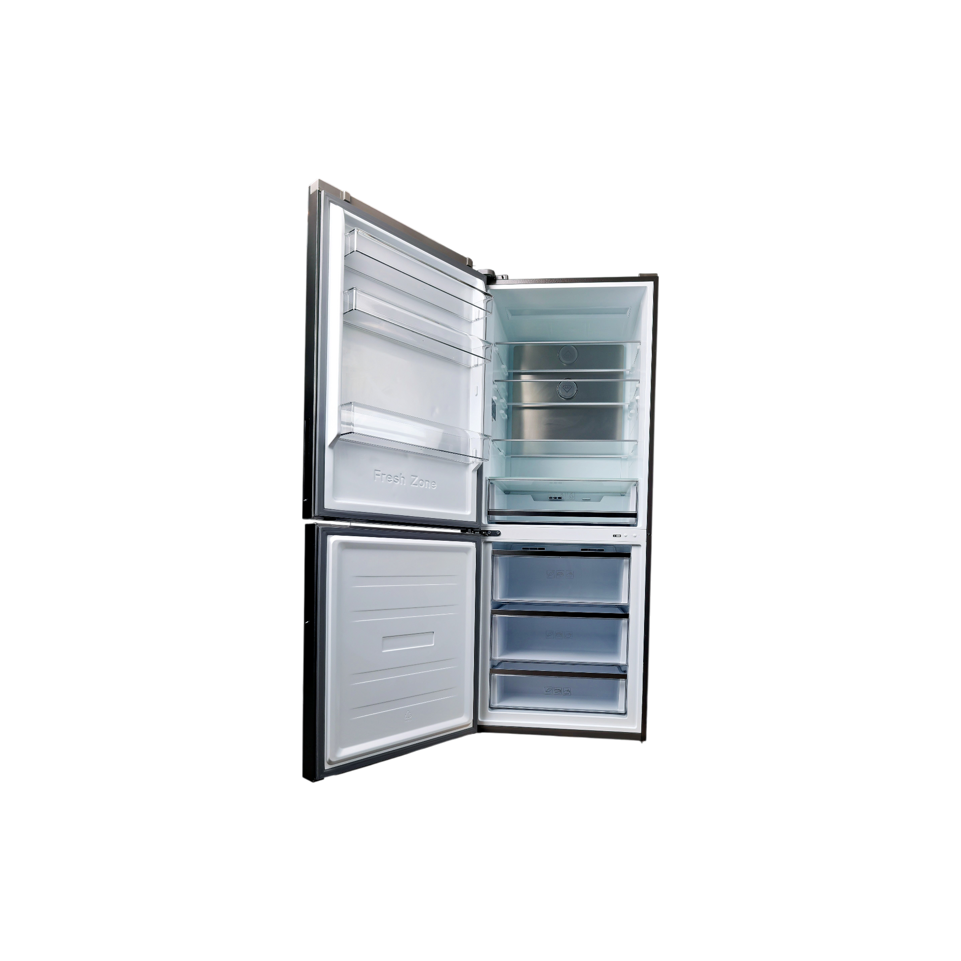 Réfrigérateur Avec Congélateur 417 L Reconditionné TCL RP417BXE0 : vue de l'intérieur