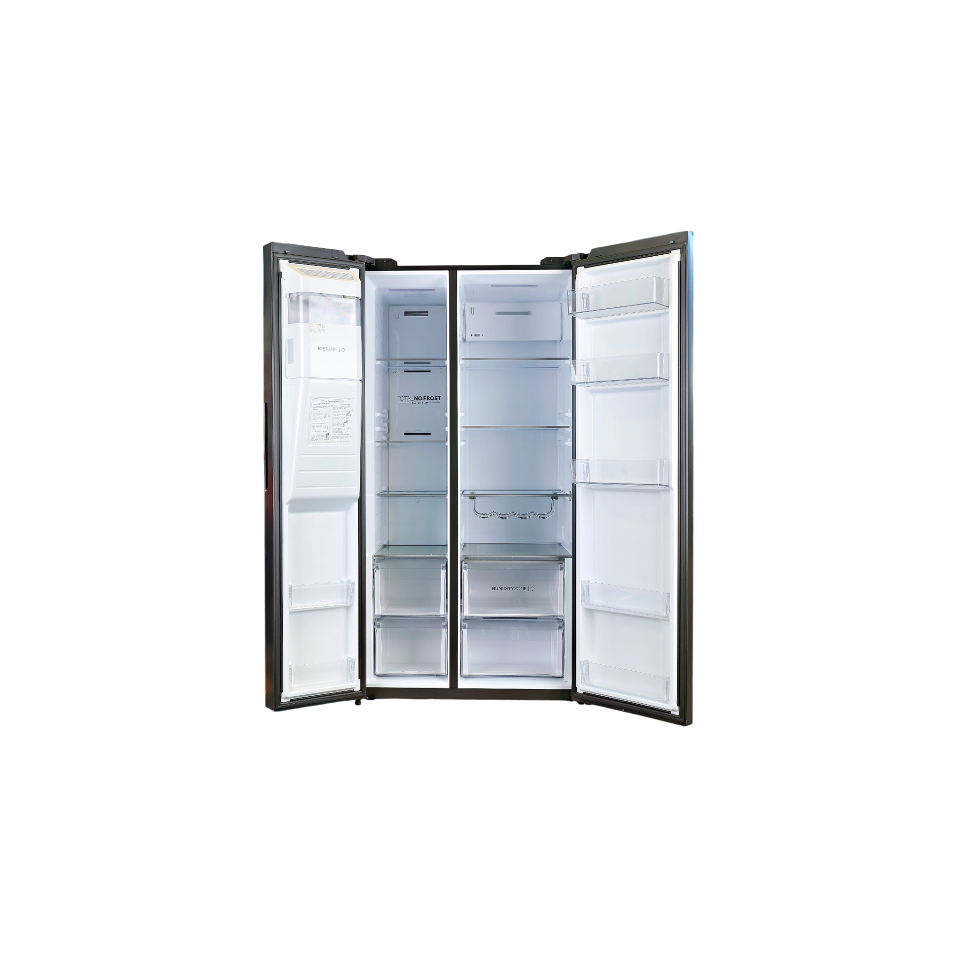Réfrigérateur Américain 601 L Reconditionné HAIER HSW59F18EIPT : vue de l'intérieur